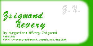 zsigmond nevery business card