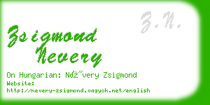 zsigmond nevery business card